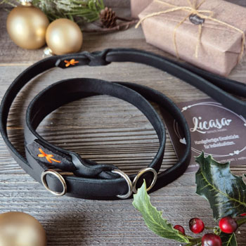 Retriever Fettlederleine mit Stopp